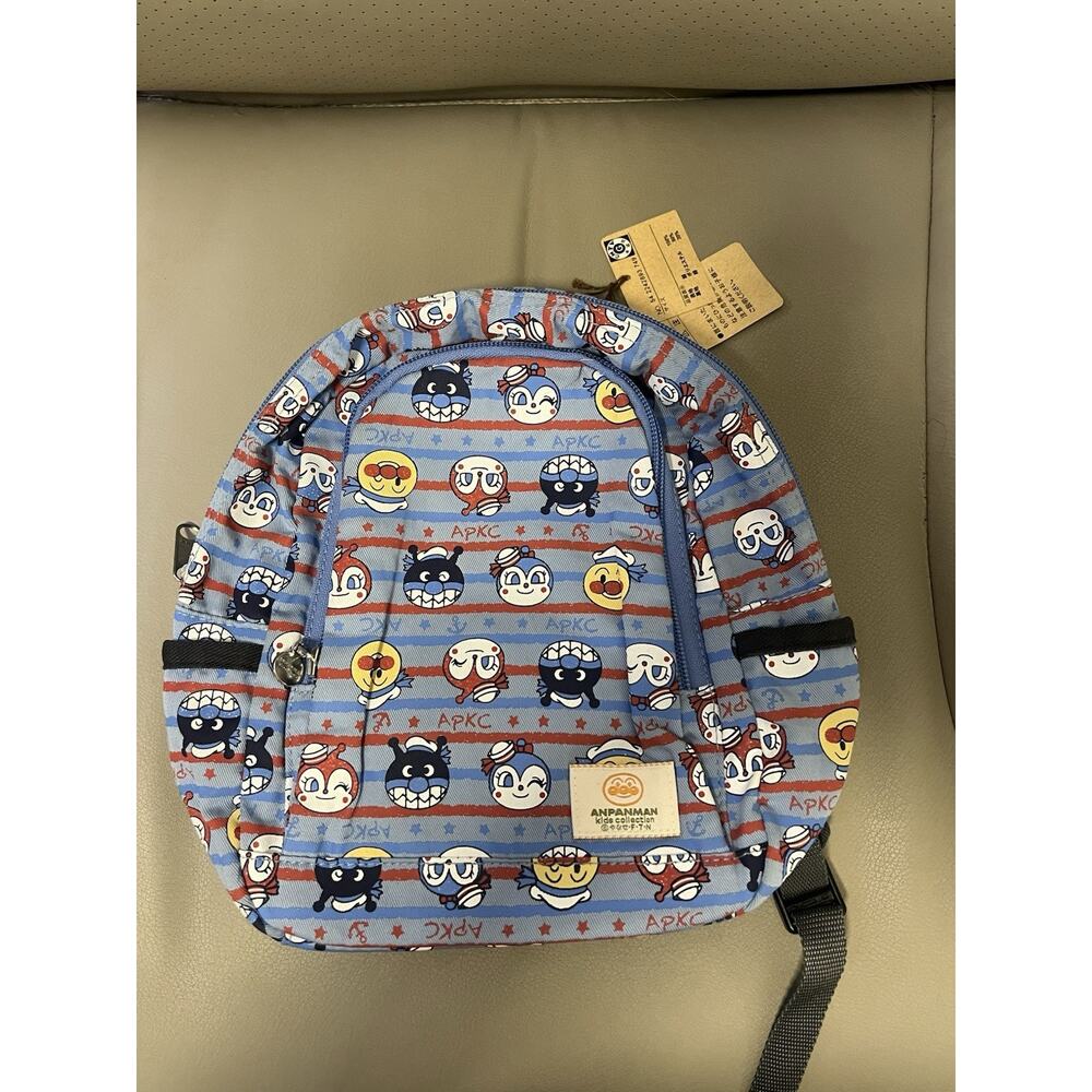 👜 Anpanman Kids Mini Backpack Blue Red Cartoon Japan NWT Anime Kawaii Bag